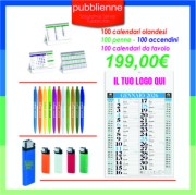 kit 400 - 100 calendari olandesi, 100 calendari da tavolo, 100 penne, 100 accendini1